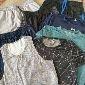 8 piece men’s athletic bundle all size medium.